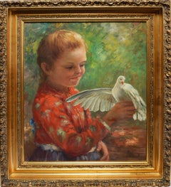 Portrait of a Young Girl with a Dove