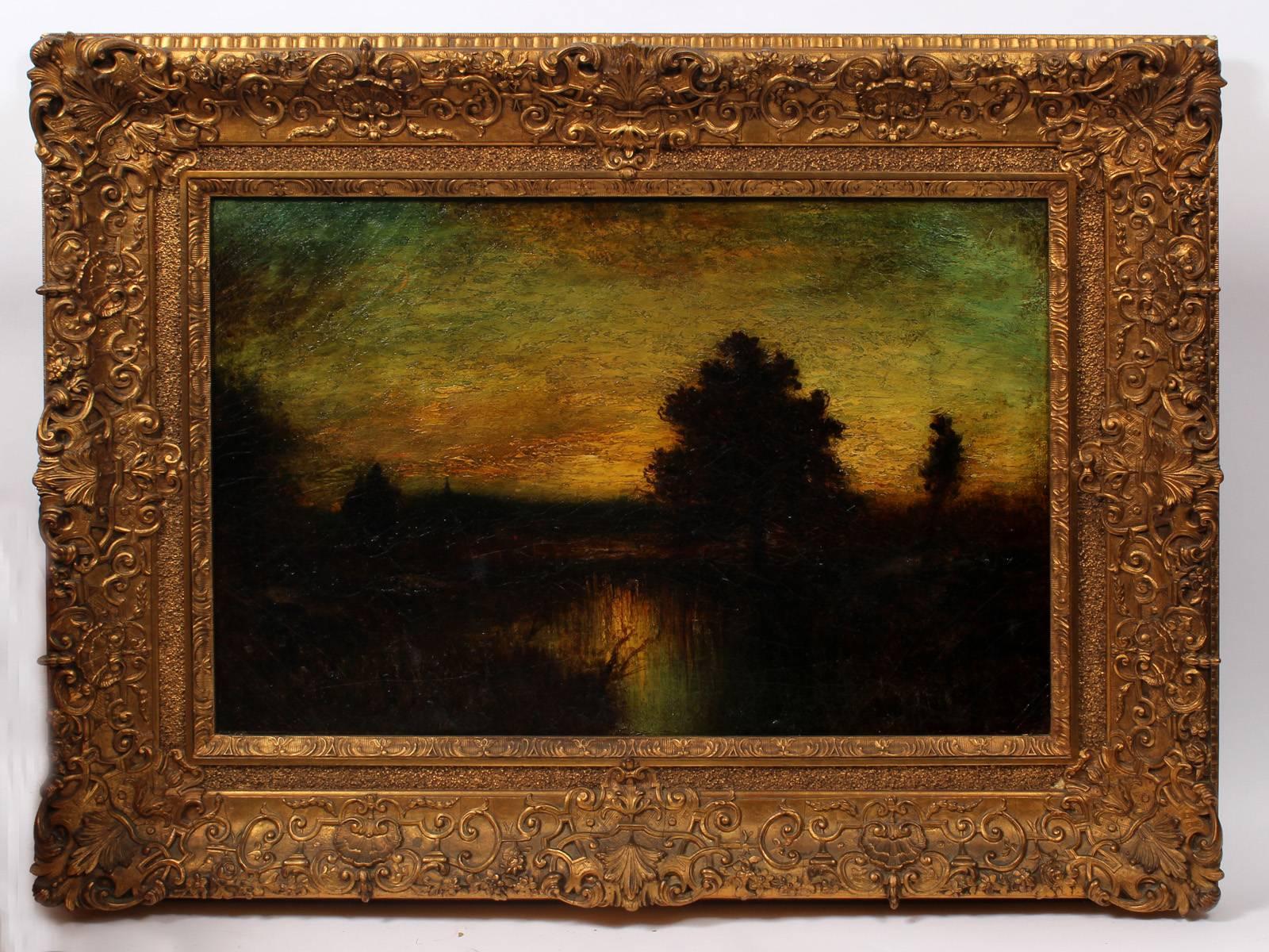 George Henry Bogert Landscape Painting - Tonalist Sunset