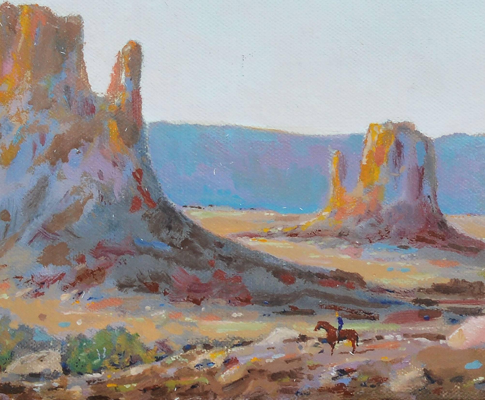 Impressionist Western Landscape of Monument Valley, Arizona  by Clark True 2