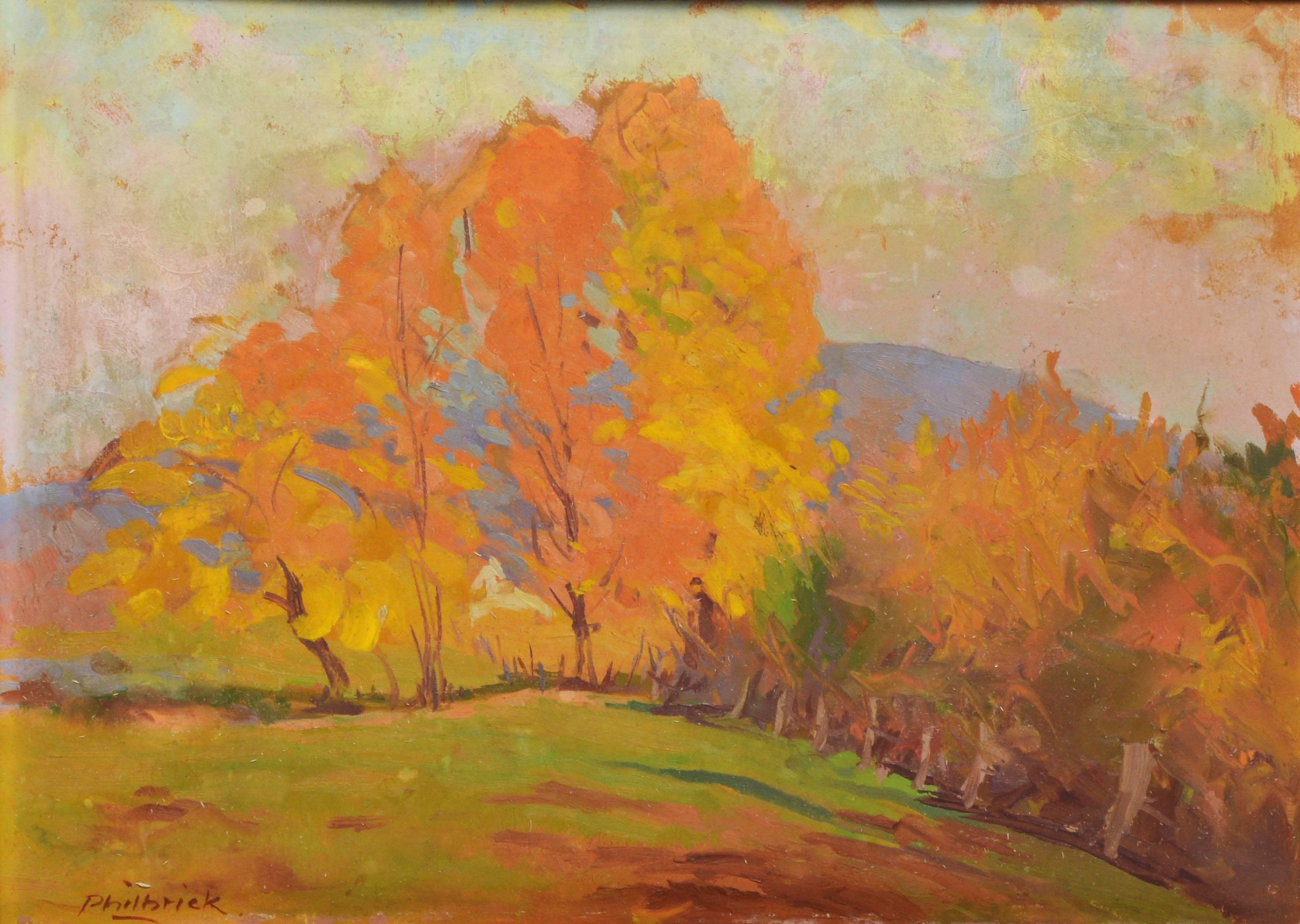 Modernist Fall Landscape in New England by Otis Philbrick 2