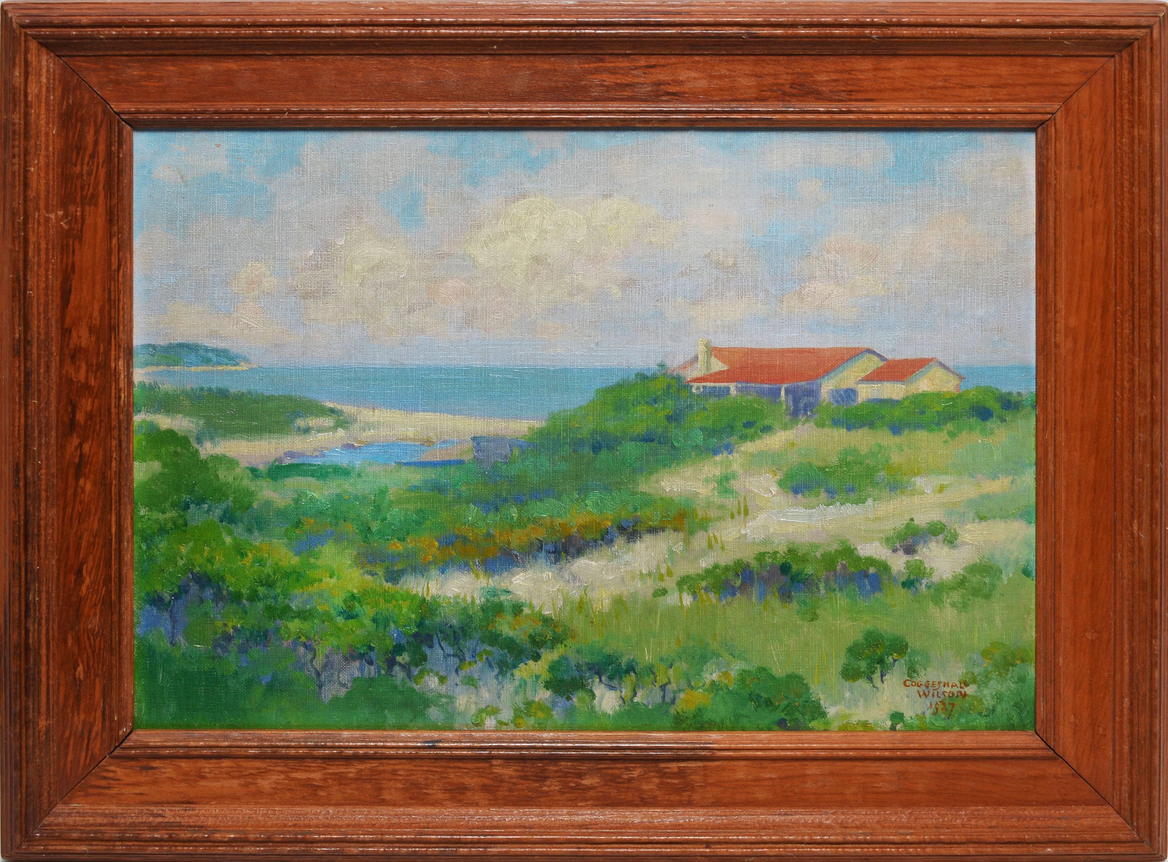 J. Coggeshall Wilson Landscape Painting – Küstenansicht von Coggeshall Wilson