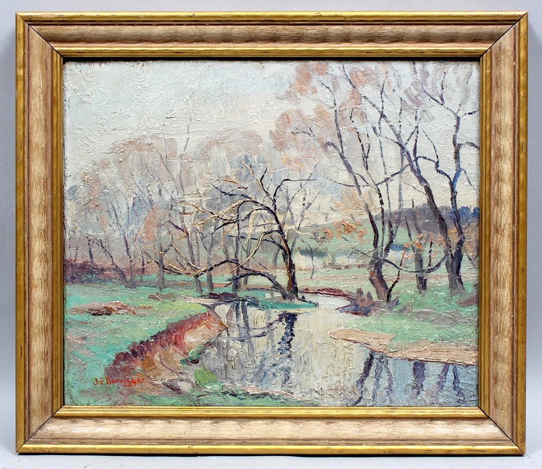 Late Fall Landscape - Painting by John E. Berninger