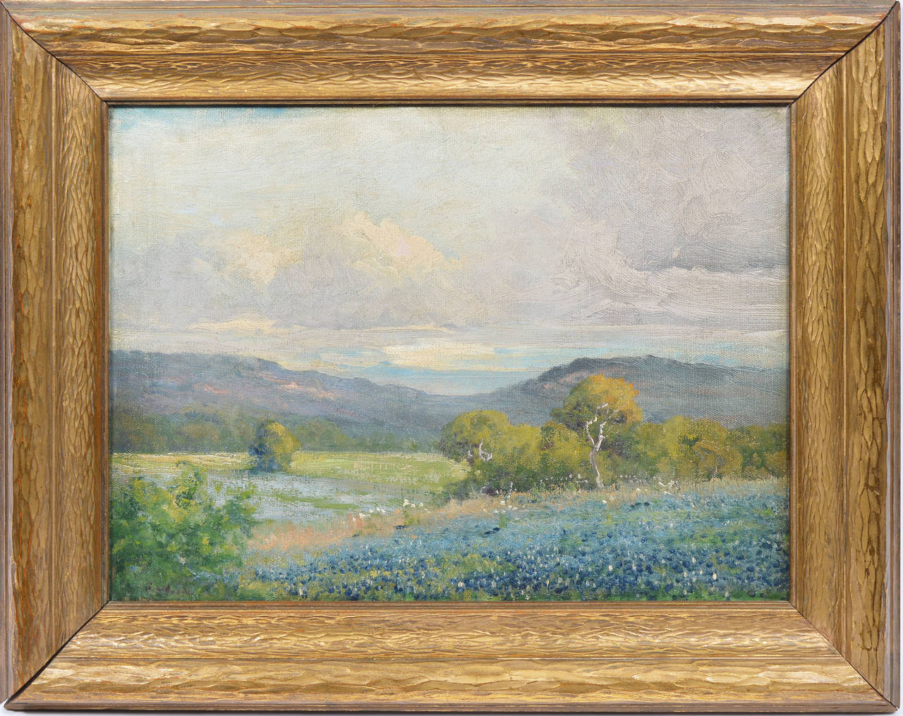 Robert William Wood Landscape Painting - Texas Bluebonnet Landscape