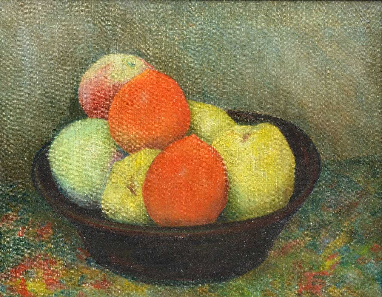 The Fruit Bowl - American Impressionist Painting by Unknown