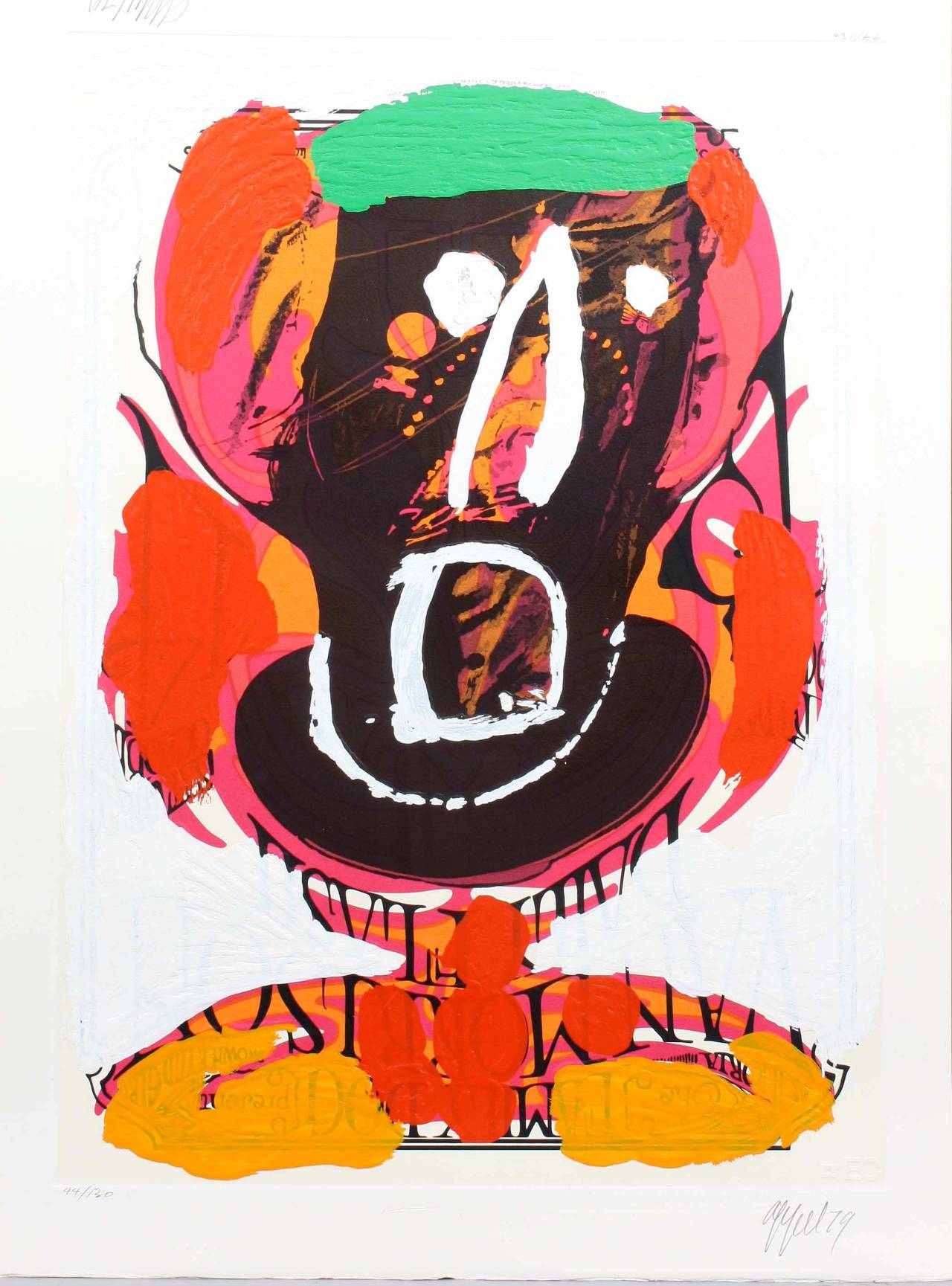 Karel Appel Abstract Print - Personage in Black