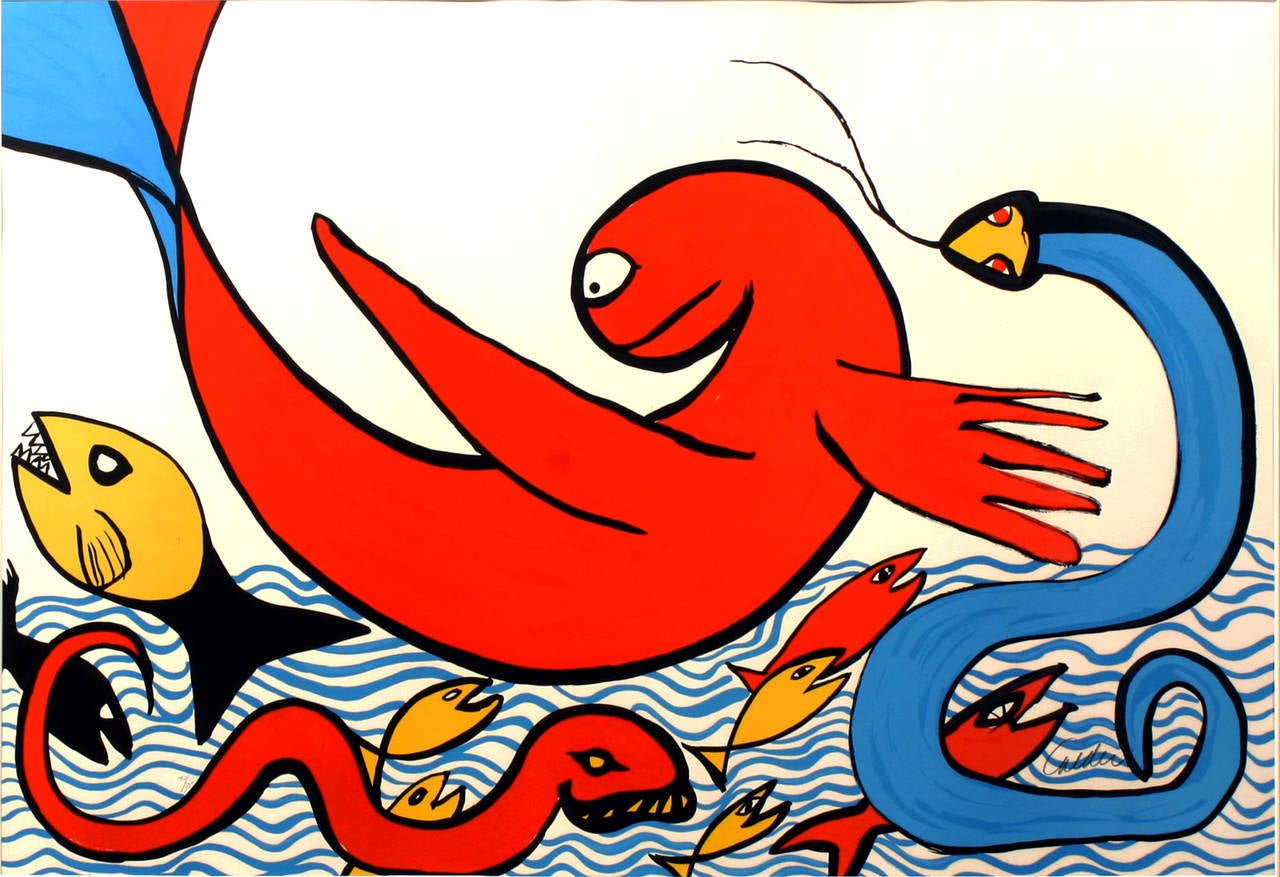 Alexander Calder Animal Print - The Dolphin