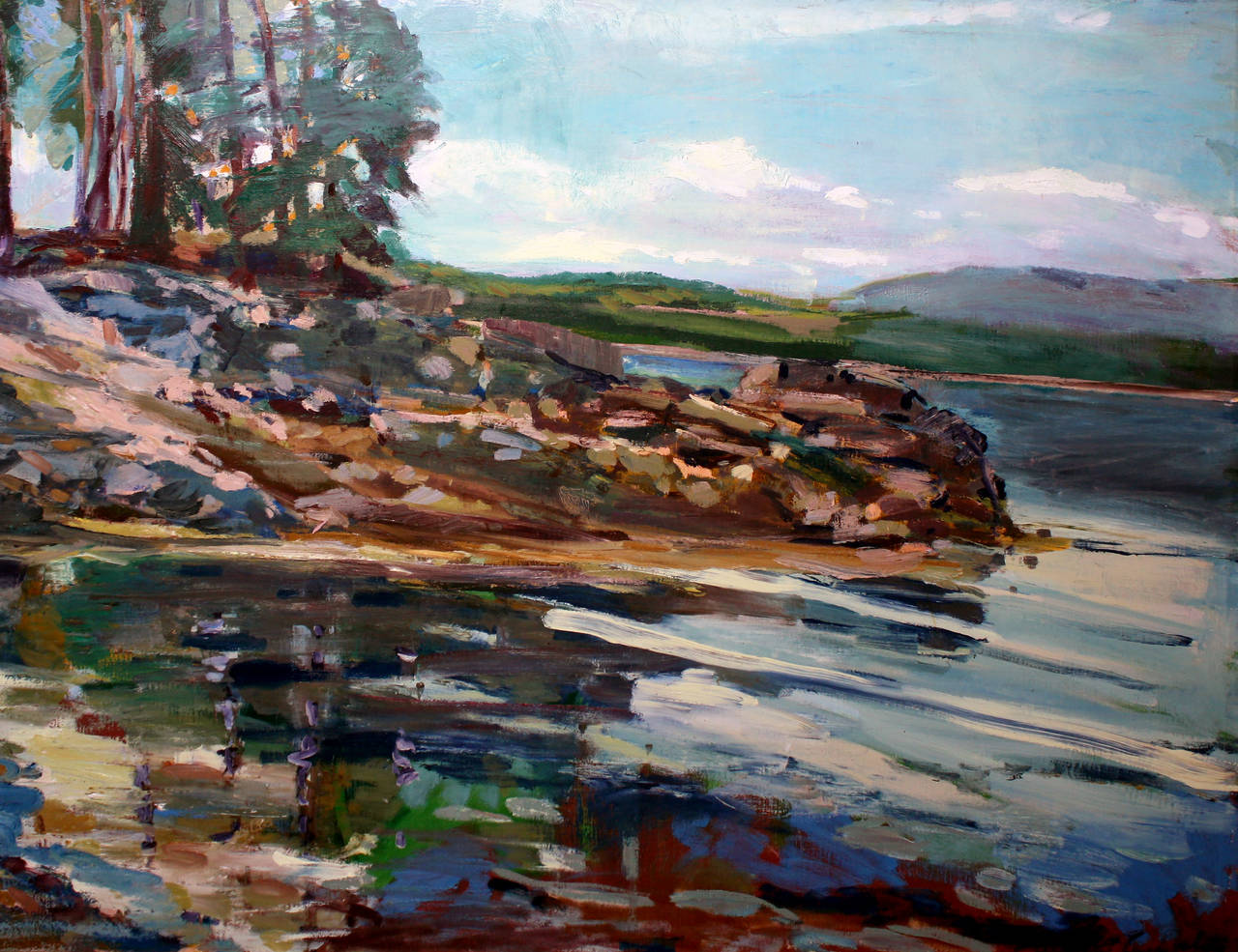 Gretna Campbell Landscape Painting - Coastal Landscape