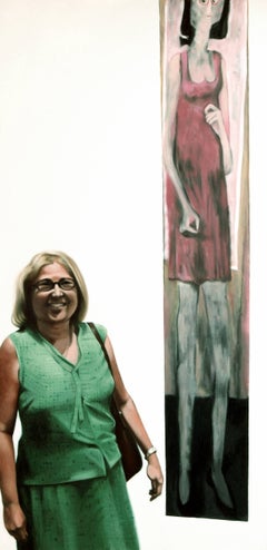 Picture of Haydee with Painting - Museo de Arte Contemporaneo, Puerto Rico