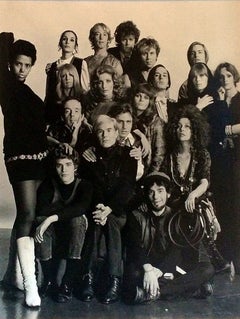 Andy Warhol with his Factory Group