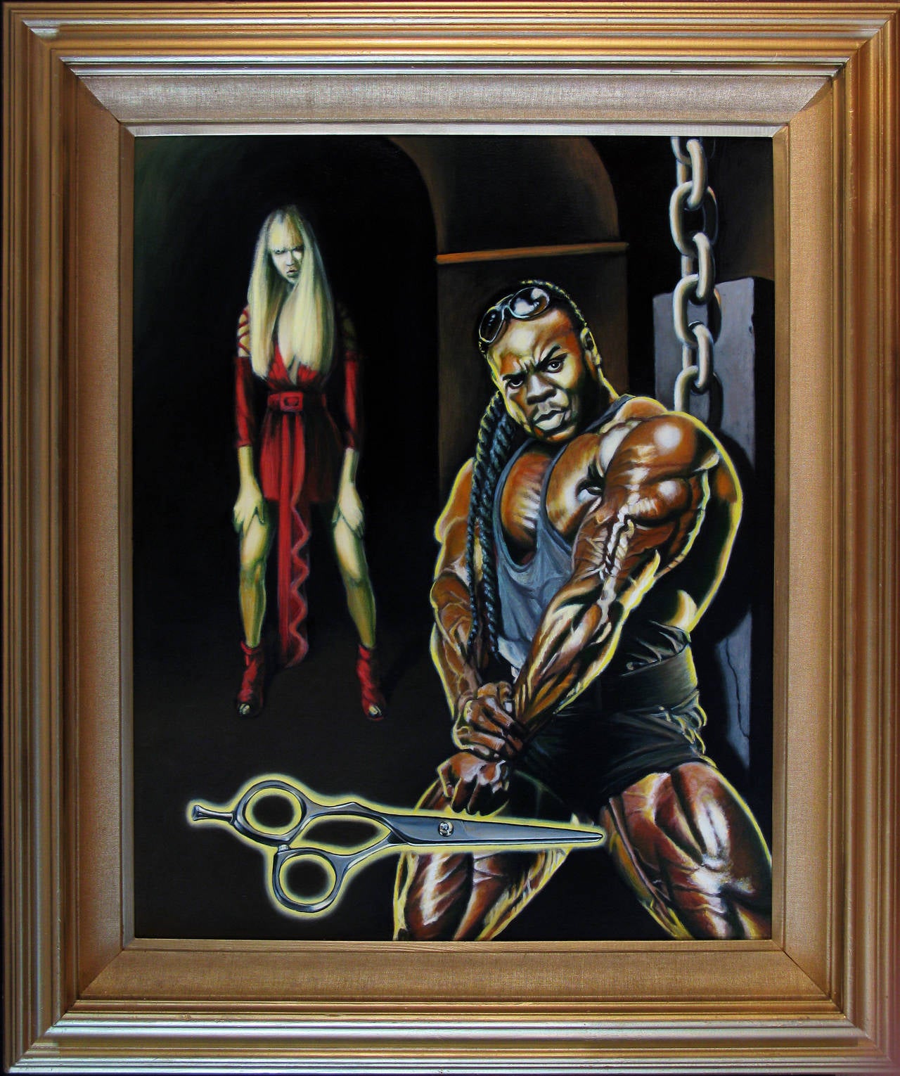 Figurative Painting di Bruce Adams - Sampson e Dahlia