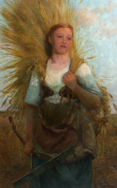 Breton Woman with Wheat on her back