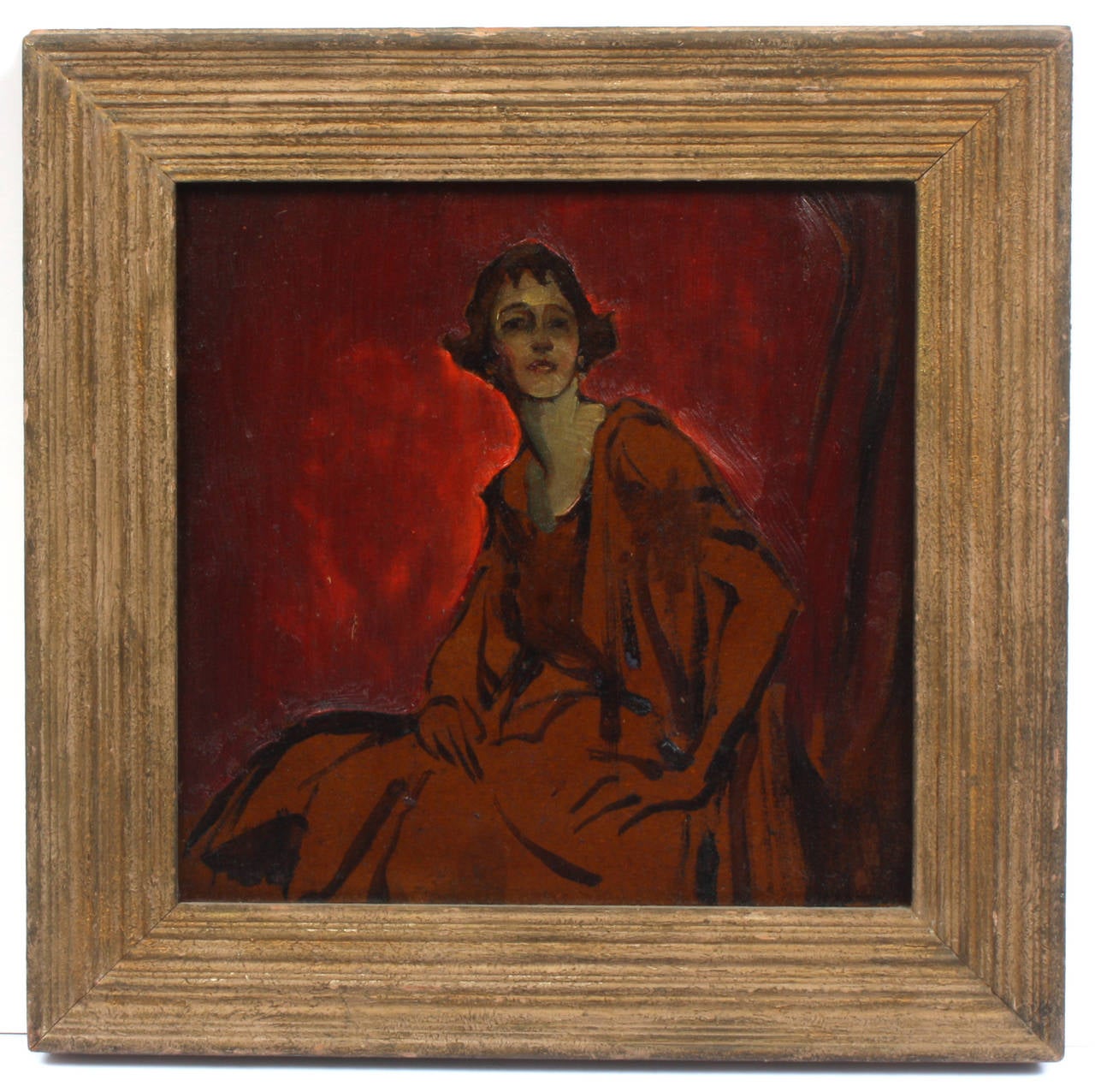 Alexander Oscar Levy - Woman in Red For Sale at 1stDibs
