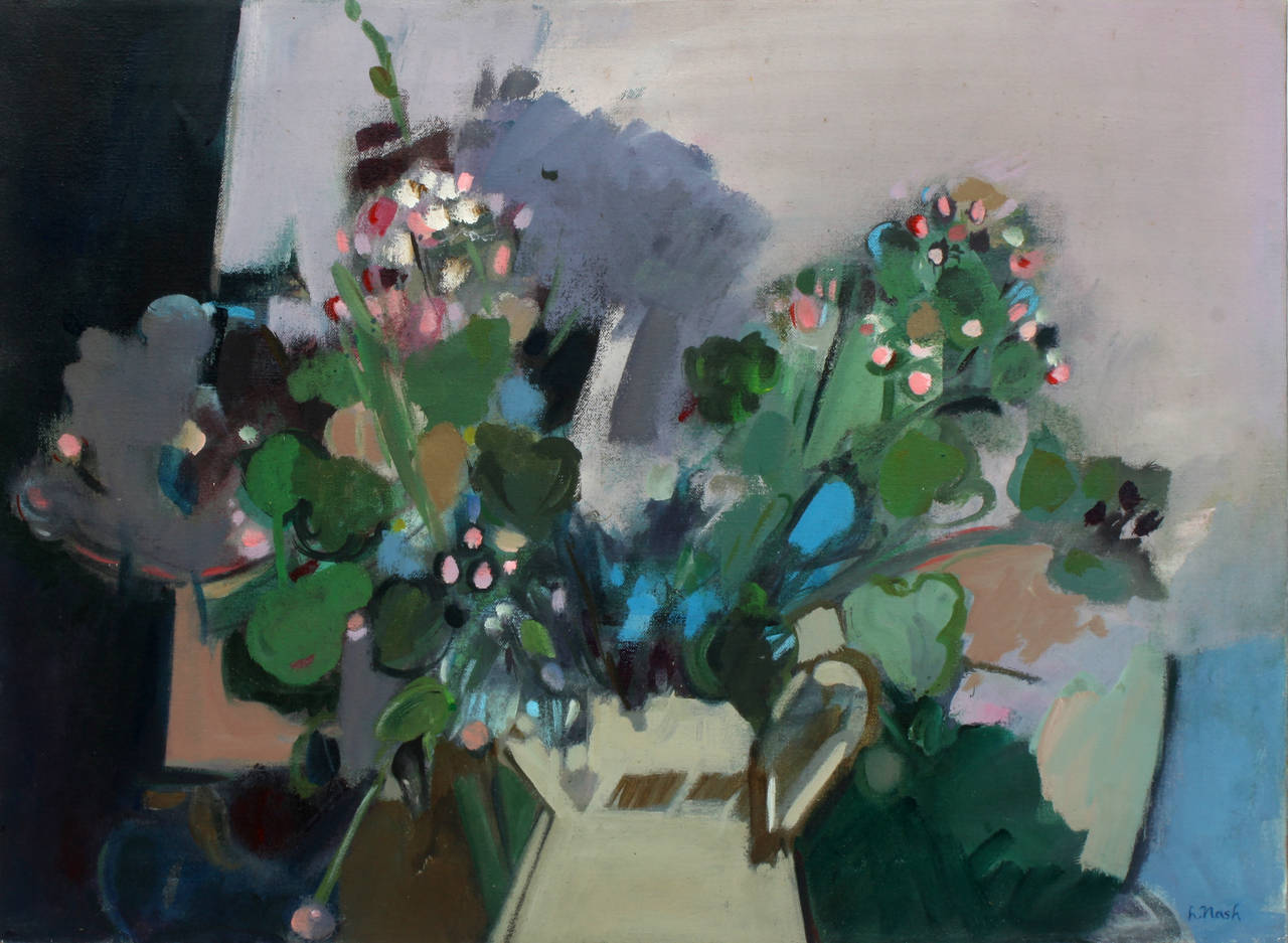 Harriet Holden Nash Abstract Painting - Interior with Bouquet