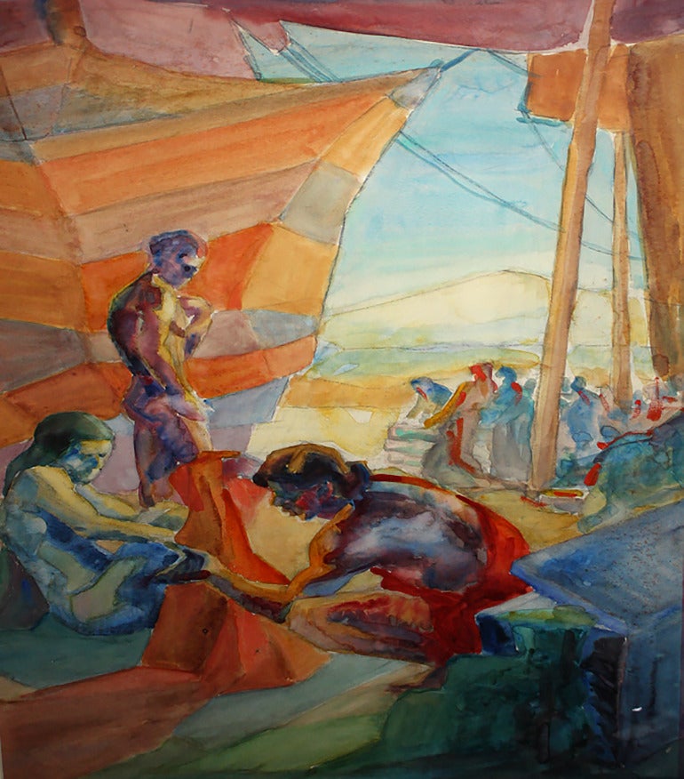 Alexander Oscar Levy Landscape Art - Under the Circus Tent