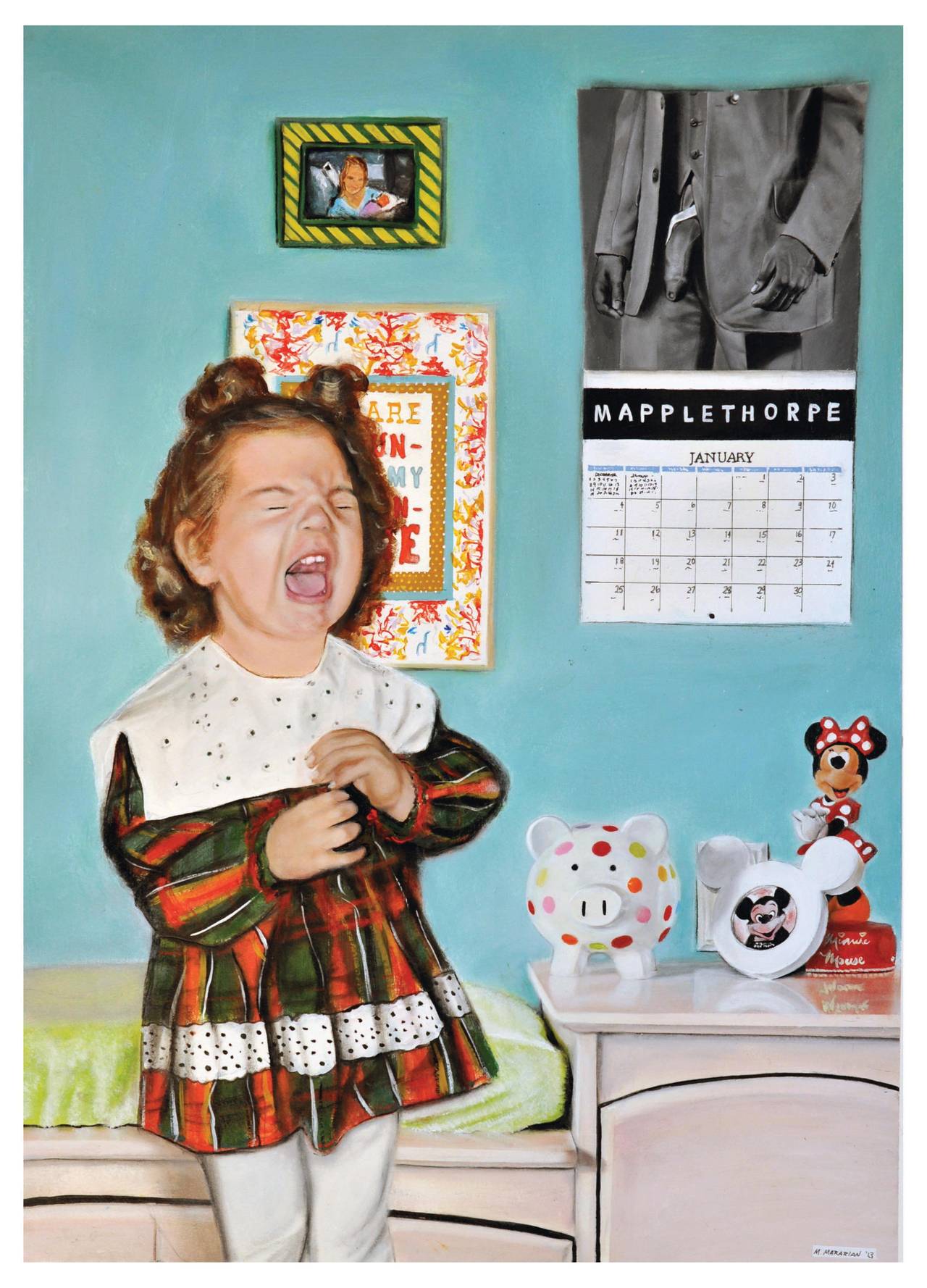 Michael Mararian Figurative Painting - Horrible gifts for children (a Mapplethorpe calendar)