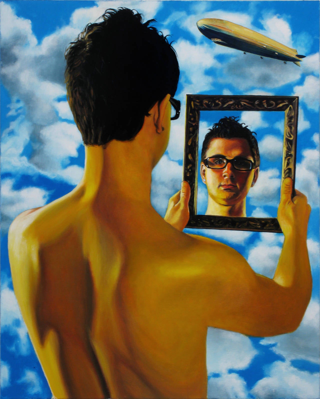 Bruce Adams Nude Painting – Der Narzisse mit Venus-Effekt