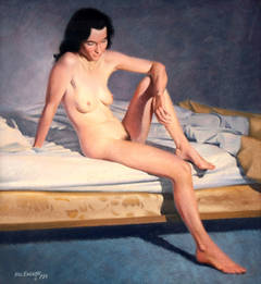 Nude posted on the bed
