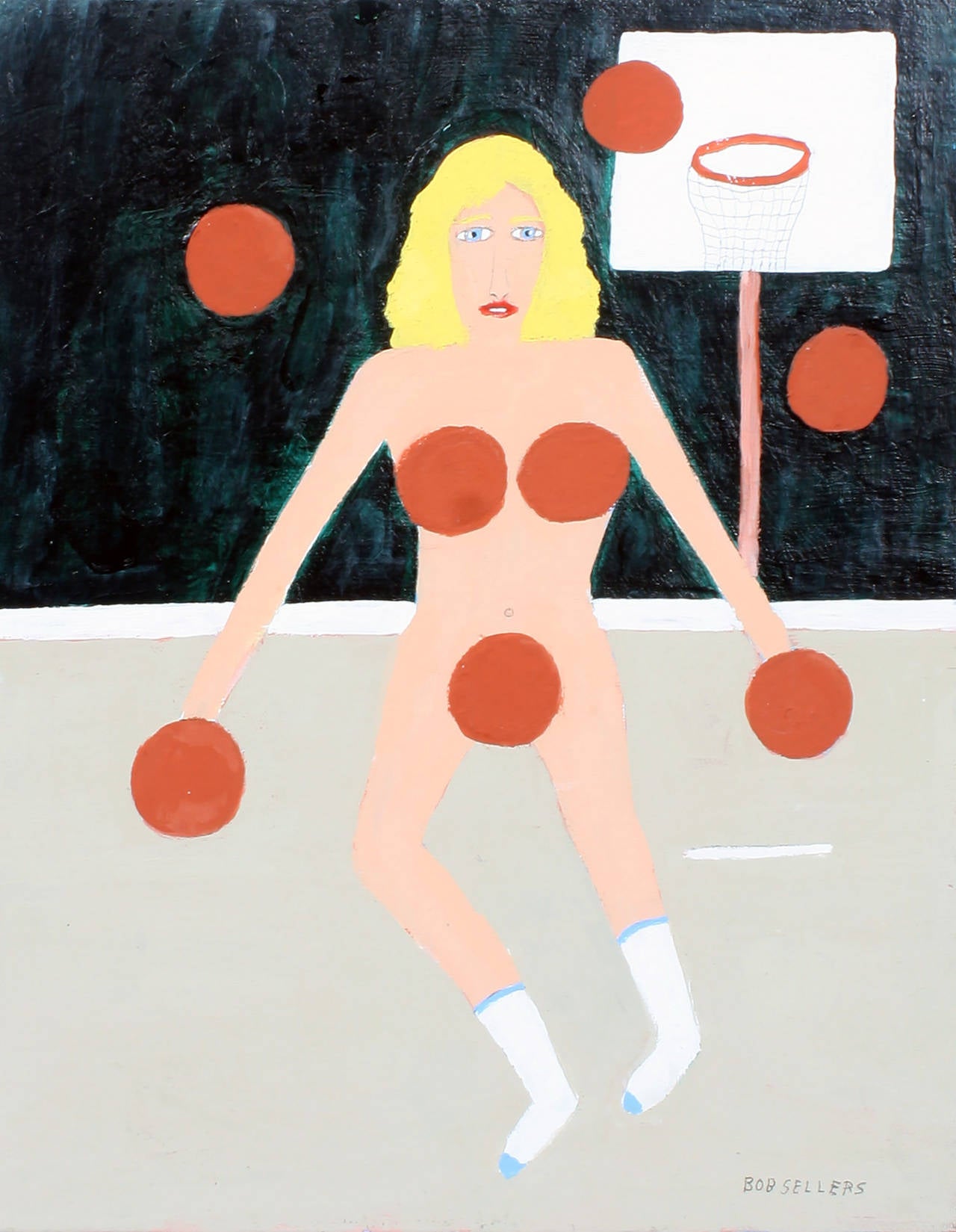 Figurative Painting de Robert Sellers - Jugador de equipo