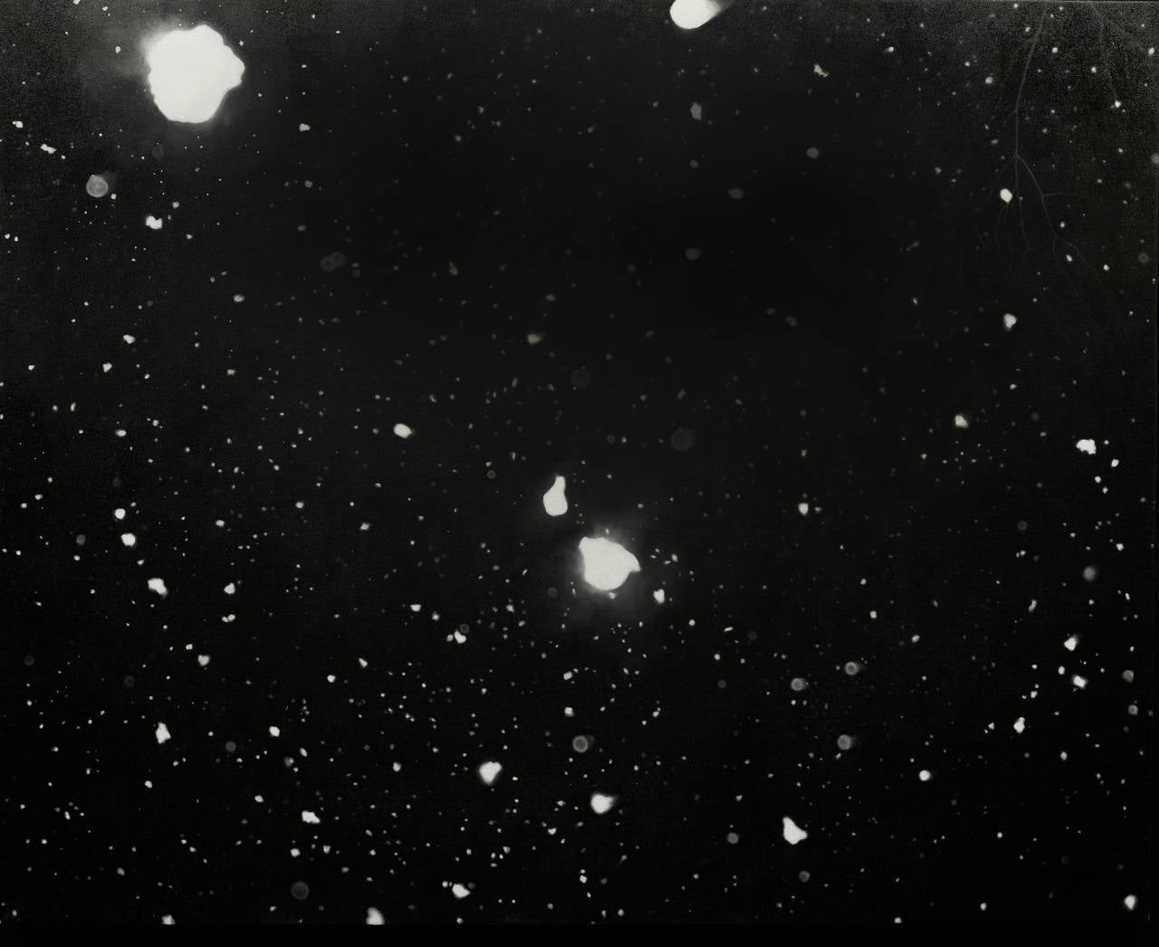 A.J. Fries Landscape Painting - 4:05 am, Snow (Flash)