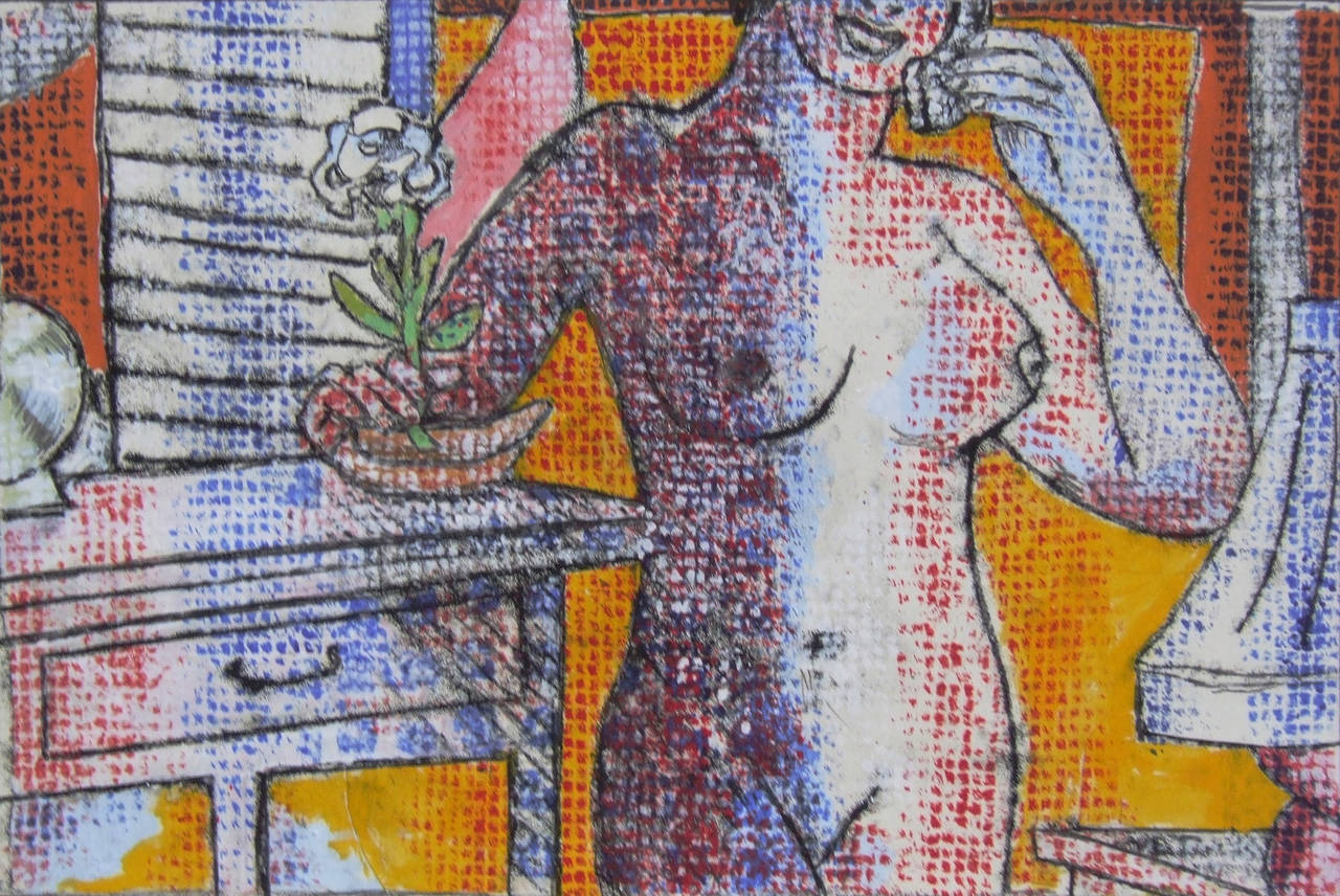 Nude Painting Richard Huntington - Variation sur un thème par Roy Lichtenstein 2