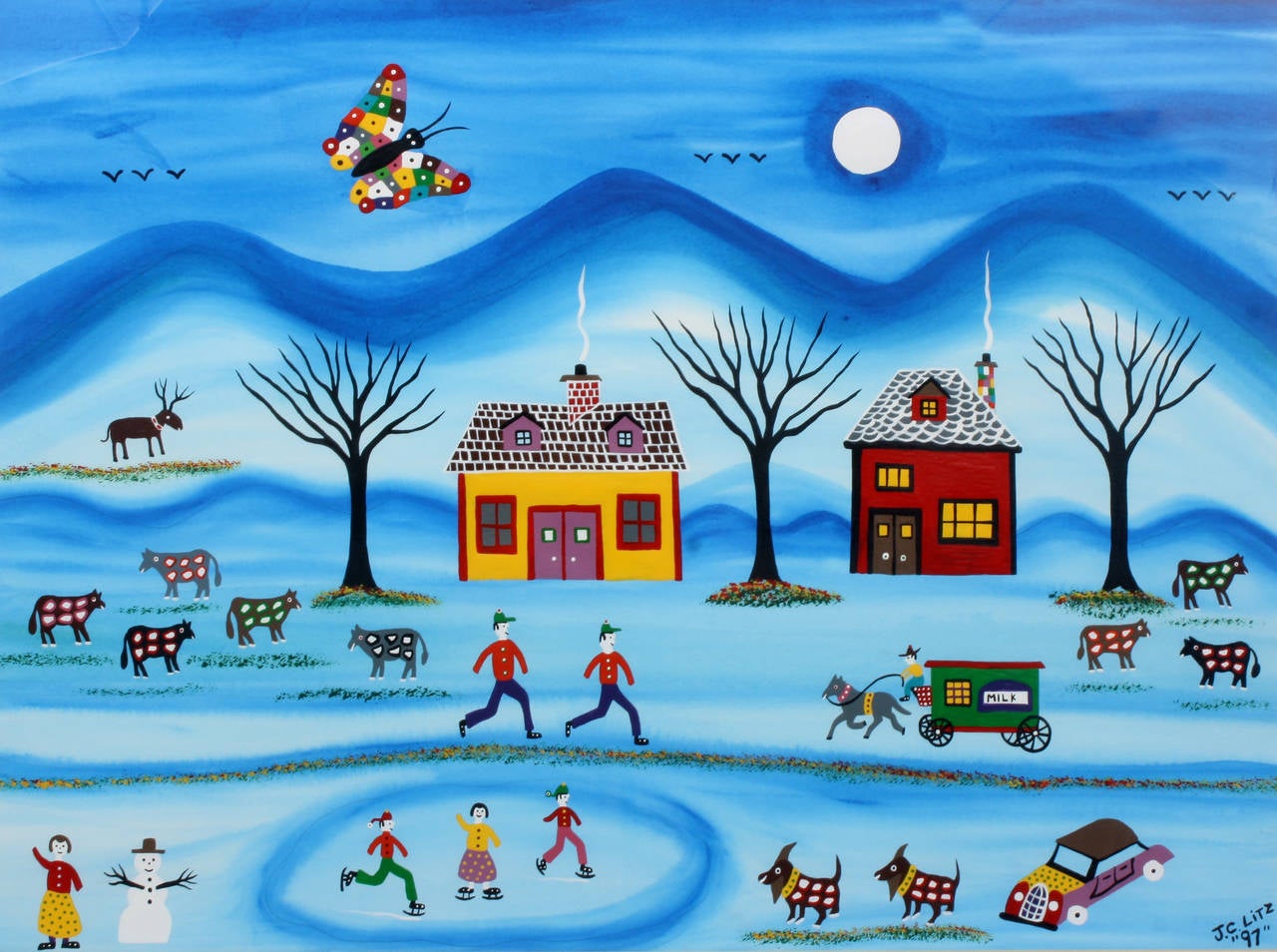 James (Jimmy) C. Litz Figurative Painting - Winter Wonderland