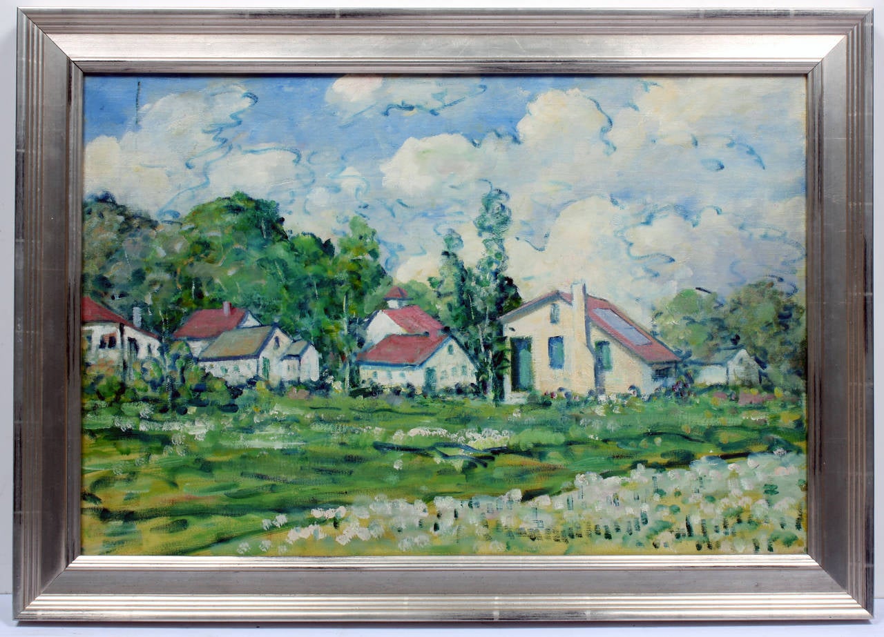 French Countryside in Summer - Painting by Unknown