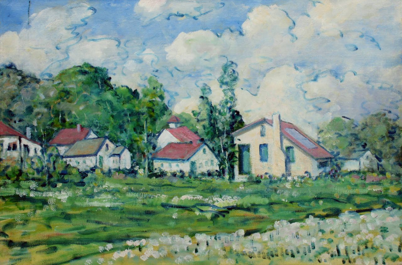 Unknown Landscape Painting - French Countryside in Summer