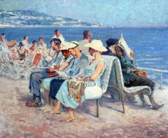 Impressionist Oil Painting "Sunny Day in the French Riviera"