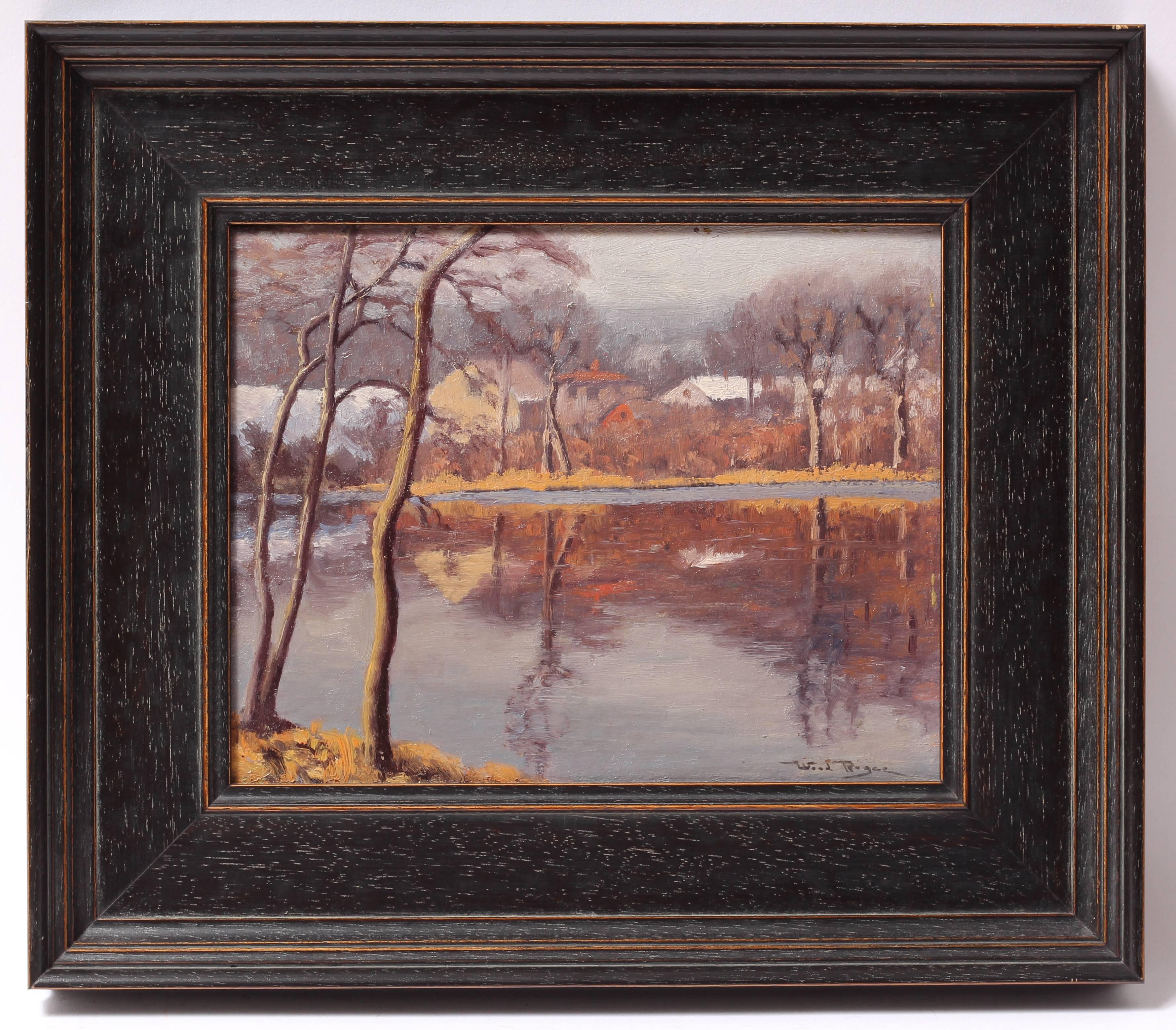 Reflections on the Pond - Painting by Woodford Royce