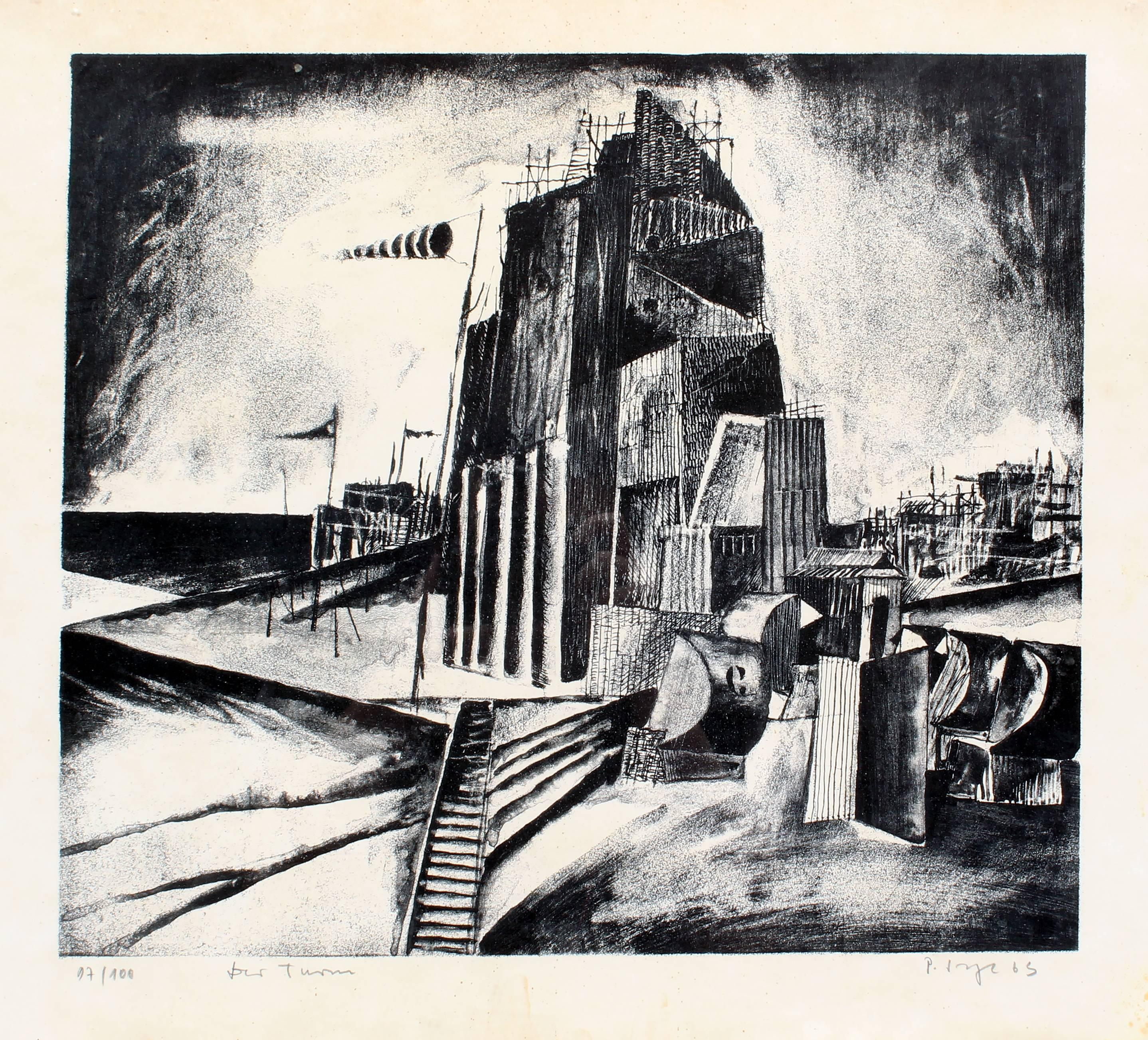 Modern American Industrial Landscape  - Print by Unknown