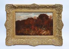 Hudson River School Fall Landscape with Figure by Robert Swain Gifford