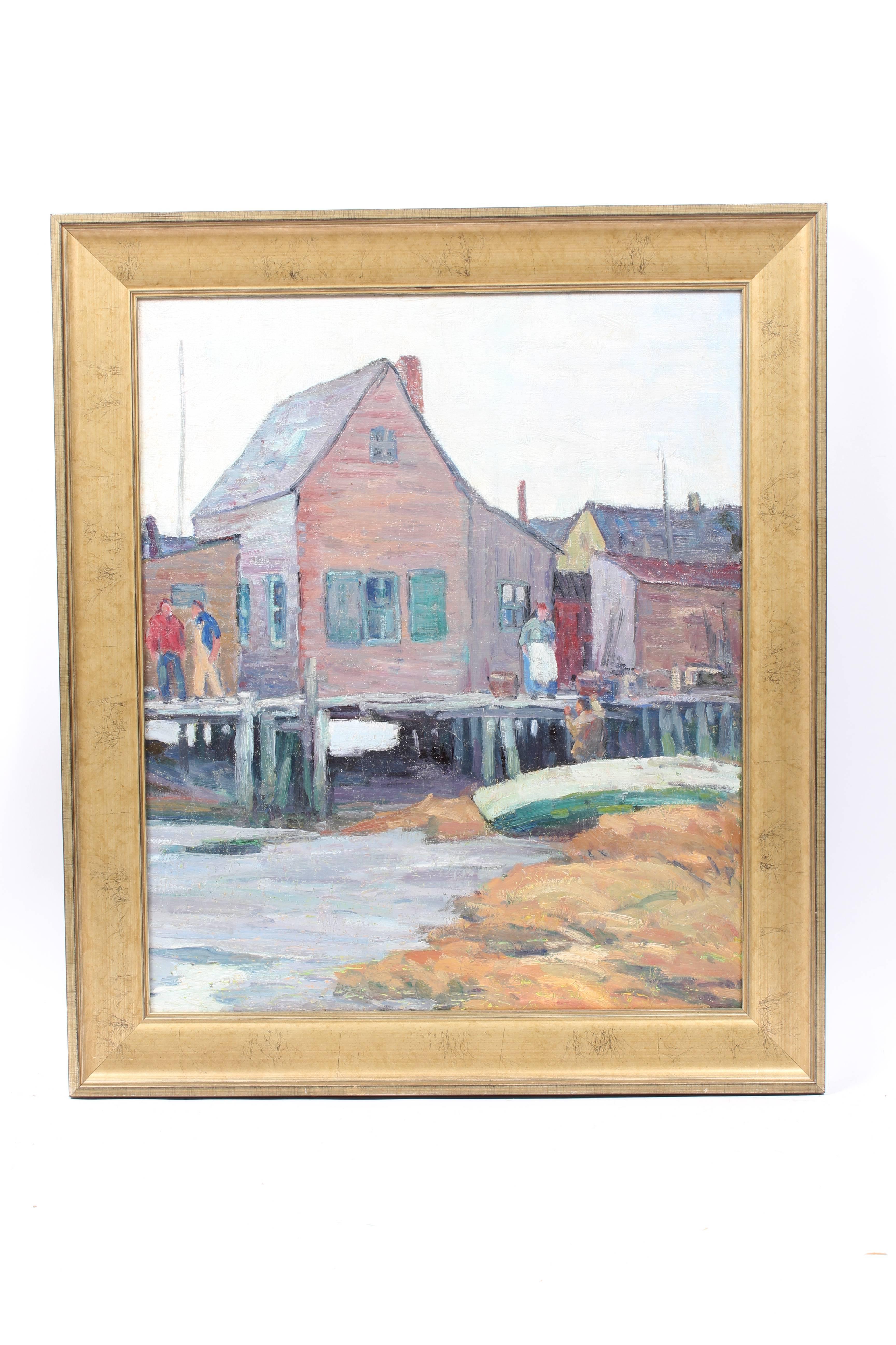Provincetown Fishing Pier - Painting by George Renouard