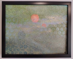 Abstract Expressionism Painting Sunset Op Art Kinetic Metamorphic Modernist
