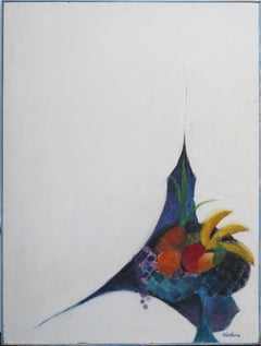 "Fruit in a Bowel" Large Minimalist Erotic Nude and Still Life Acrylic Painting