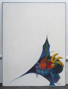 "Fruit in a Bowel" Large Minimalist Erotic Nude and Still Life Acrylic Painting