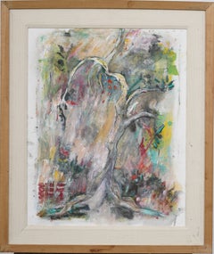 Vintage American Surreal Southern Willow Forest Interior Original Painting