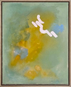 Abstract expressionist painting female artist Brooklyn NYC Turquoise Floral