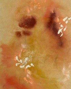 Abstract expressionist painting female artist Brooklyn NYC Sienna Floral