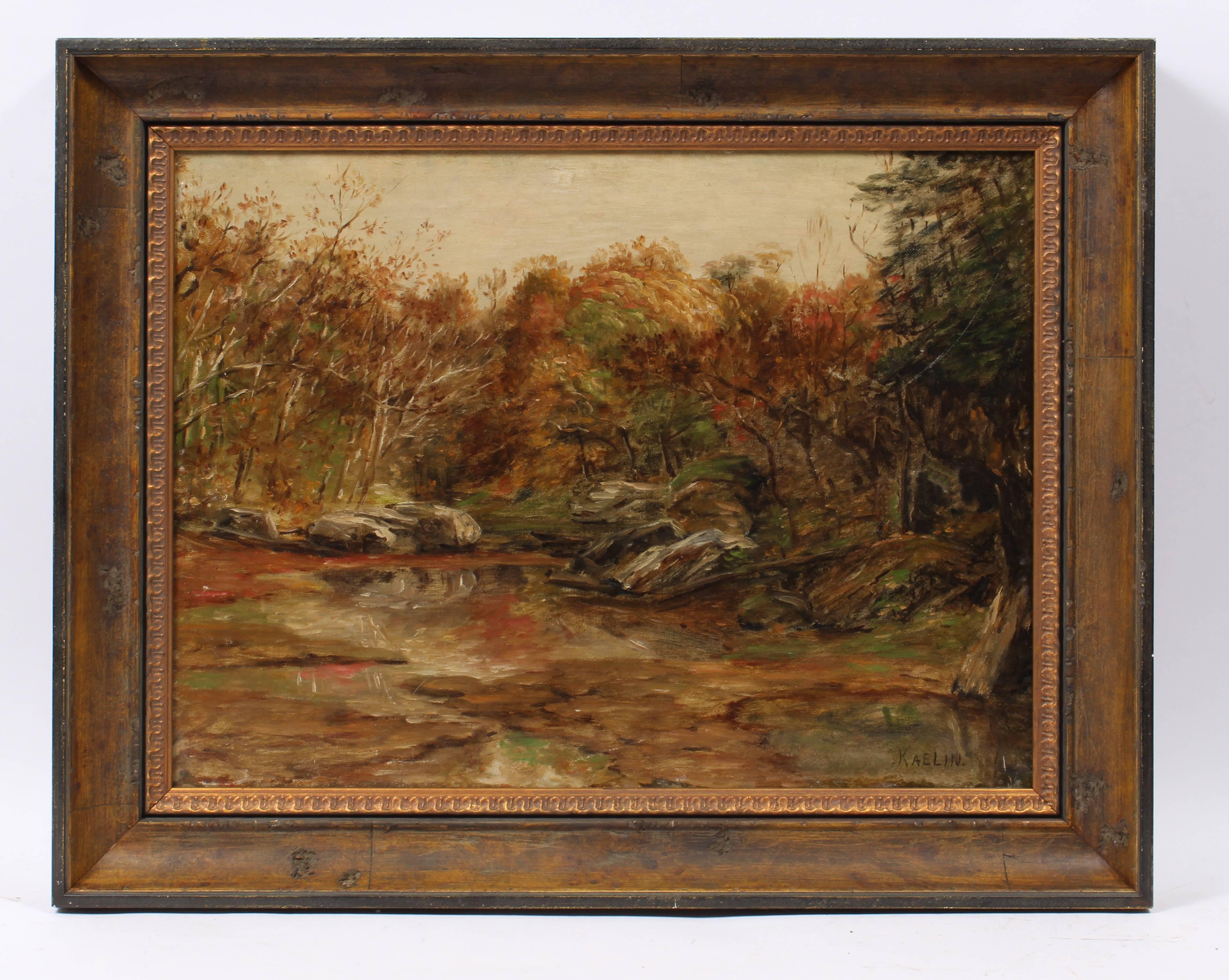 Country Stream - Painting by Charles Salis Kaelin
