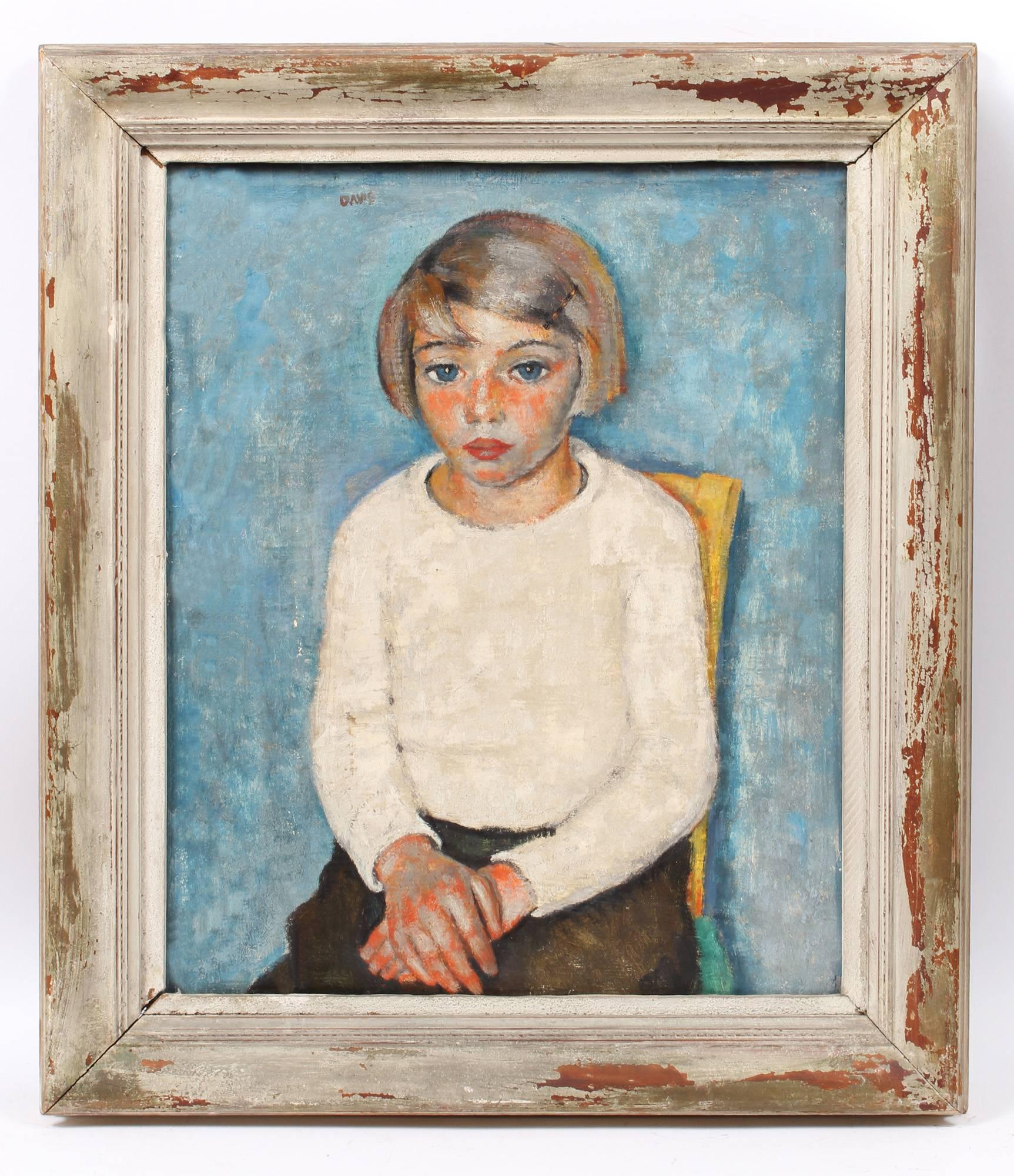 Unknown Portrait Painting - Portrait of a Young Girl