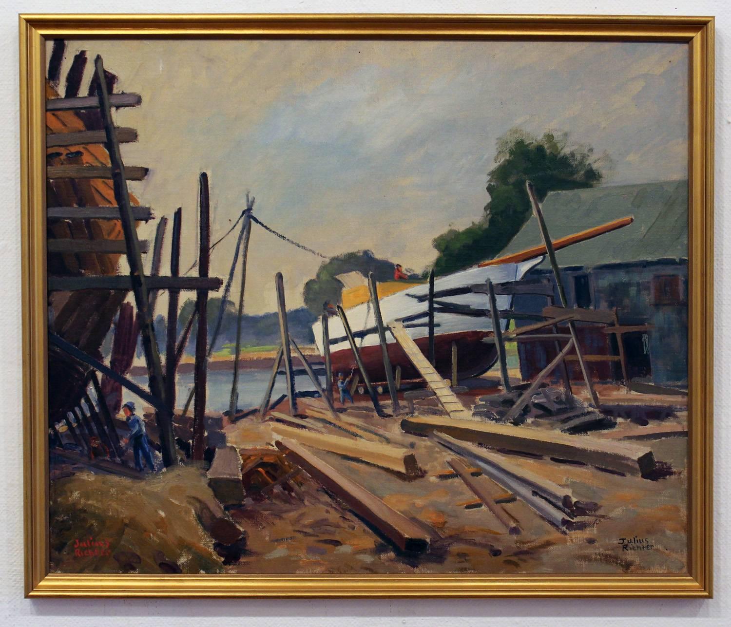 Astillero - Painting de Julius Richter
