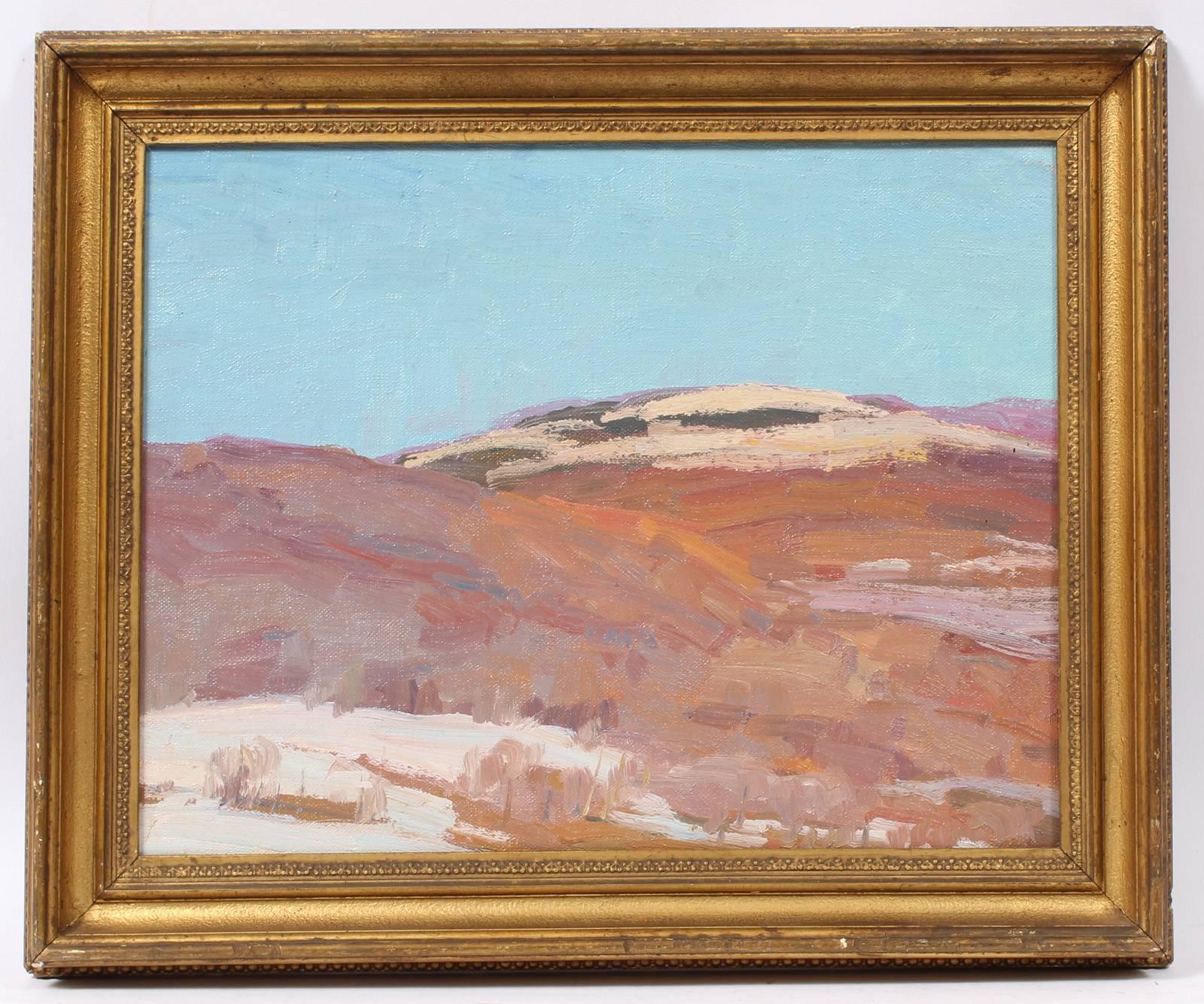 Hillside at Sundown - Painting by George Renouard