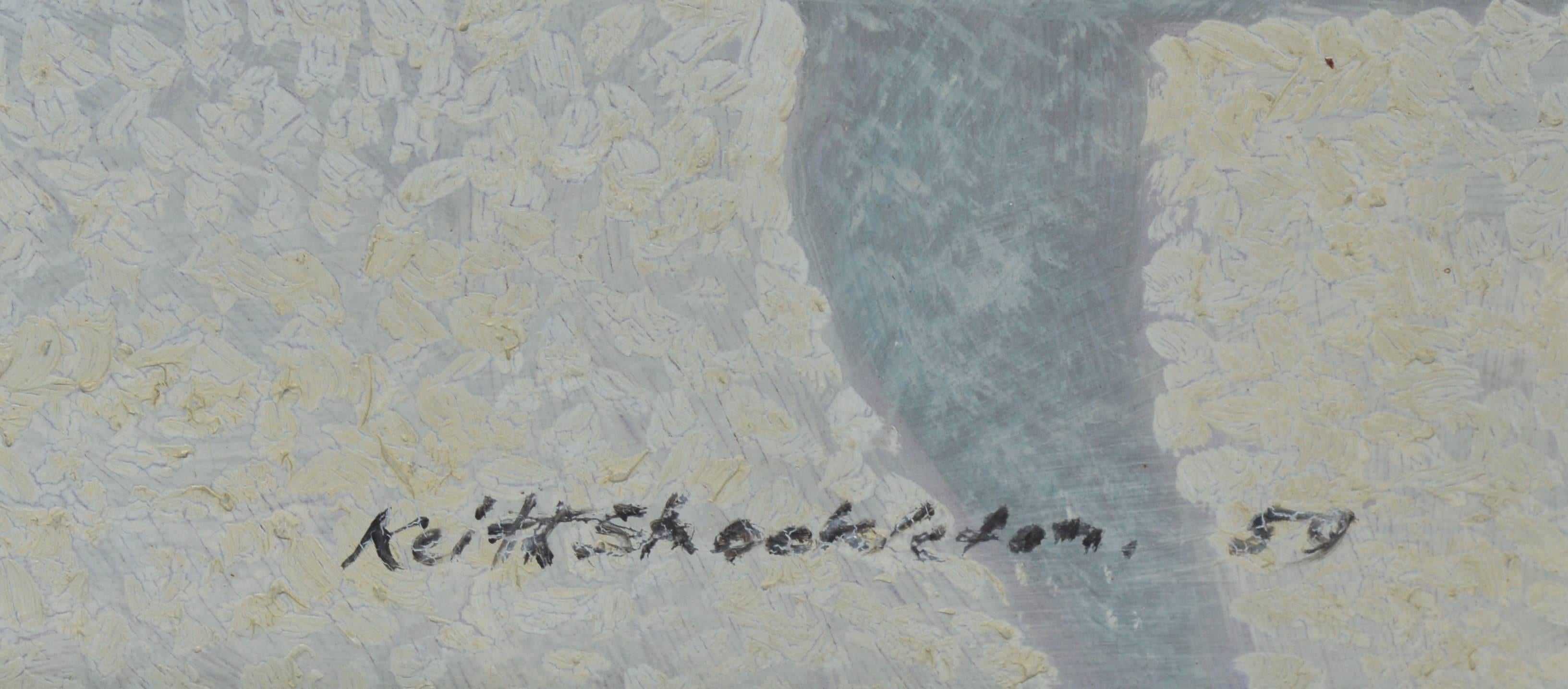 Pintail Ducks in Flight, Modernist Painting by Keith Shackleton 3