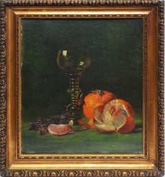 19th Century American School Antique Peeled Orange Still Life