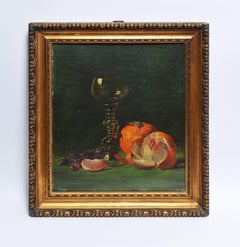 19th Century American School Antique Peeled Orange Still Life