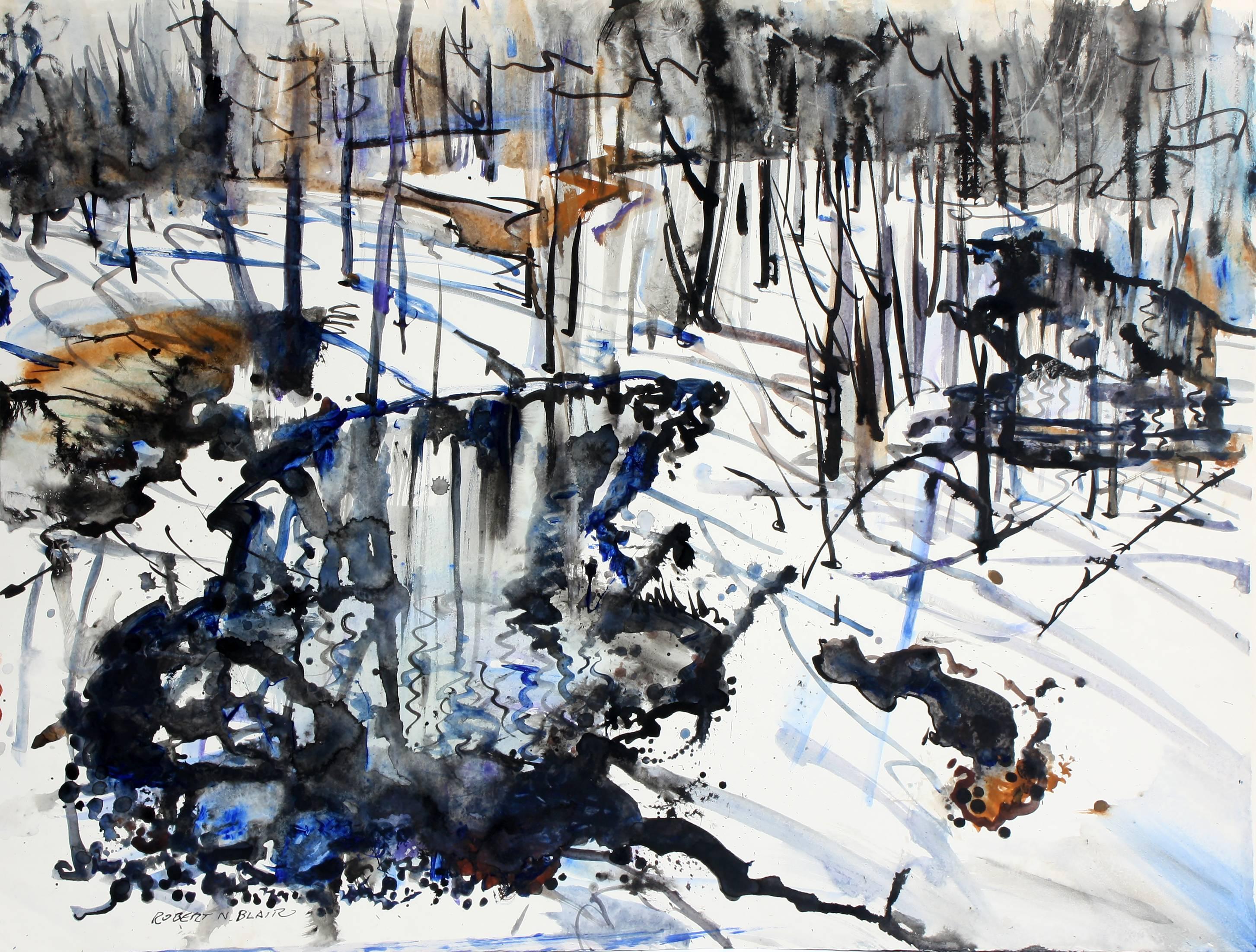 Robert Noel Blair Landscape Art - Winter Pond