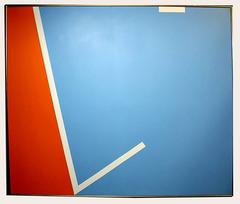 Hard Edge Abstraction in Blue and Orange