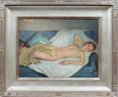 Reclining Nude, "Blue and Gold"