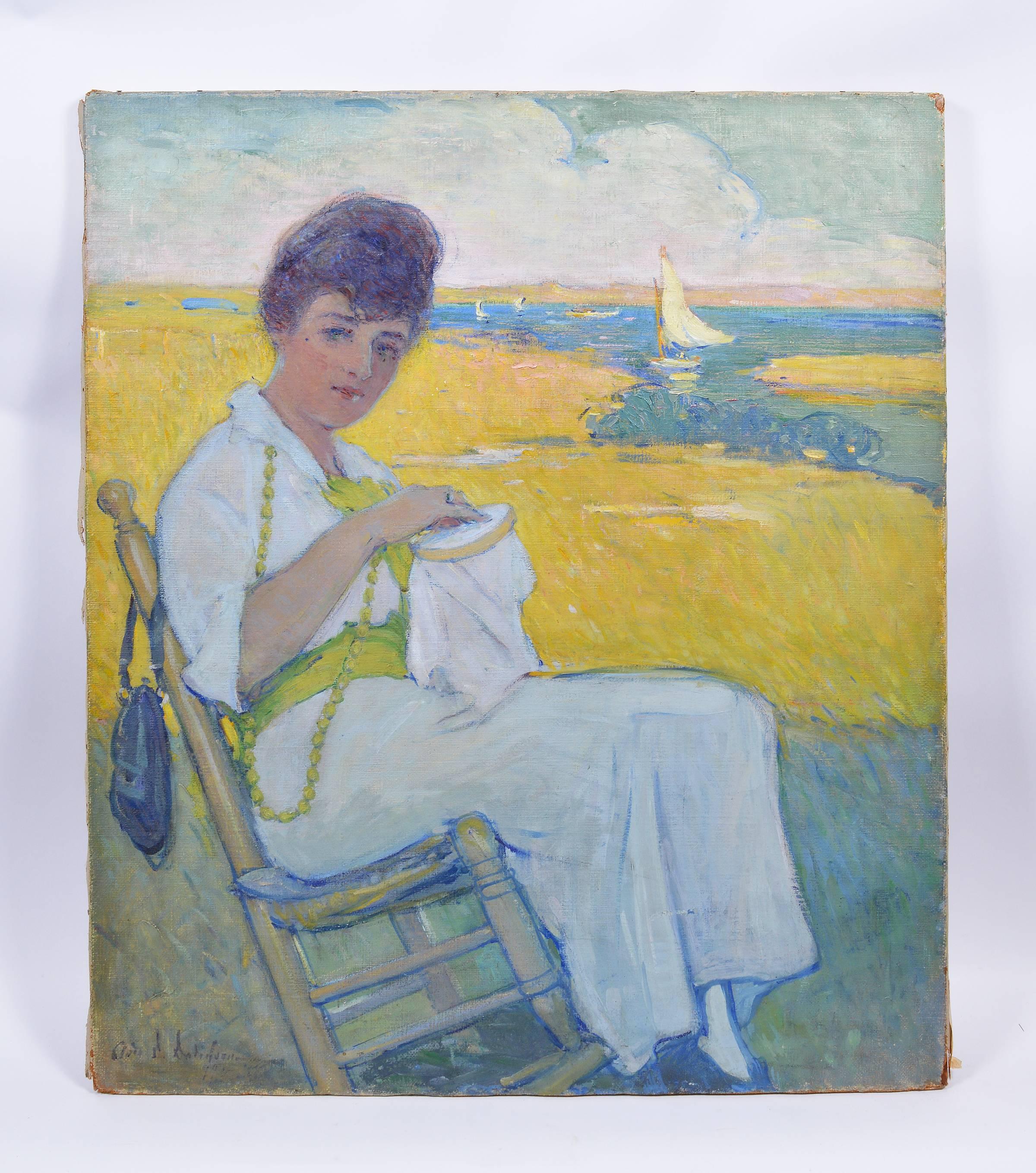Beauty by the Sea - Painting by Clara Davidson
