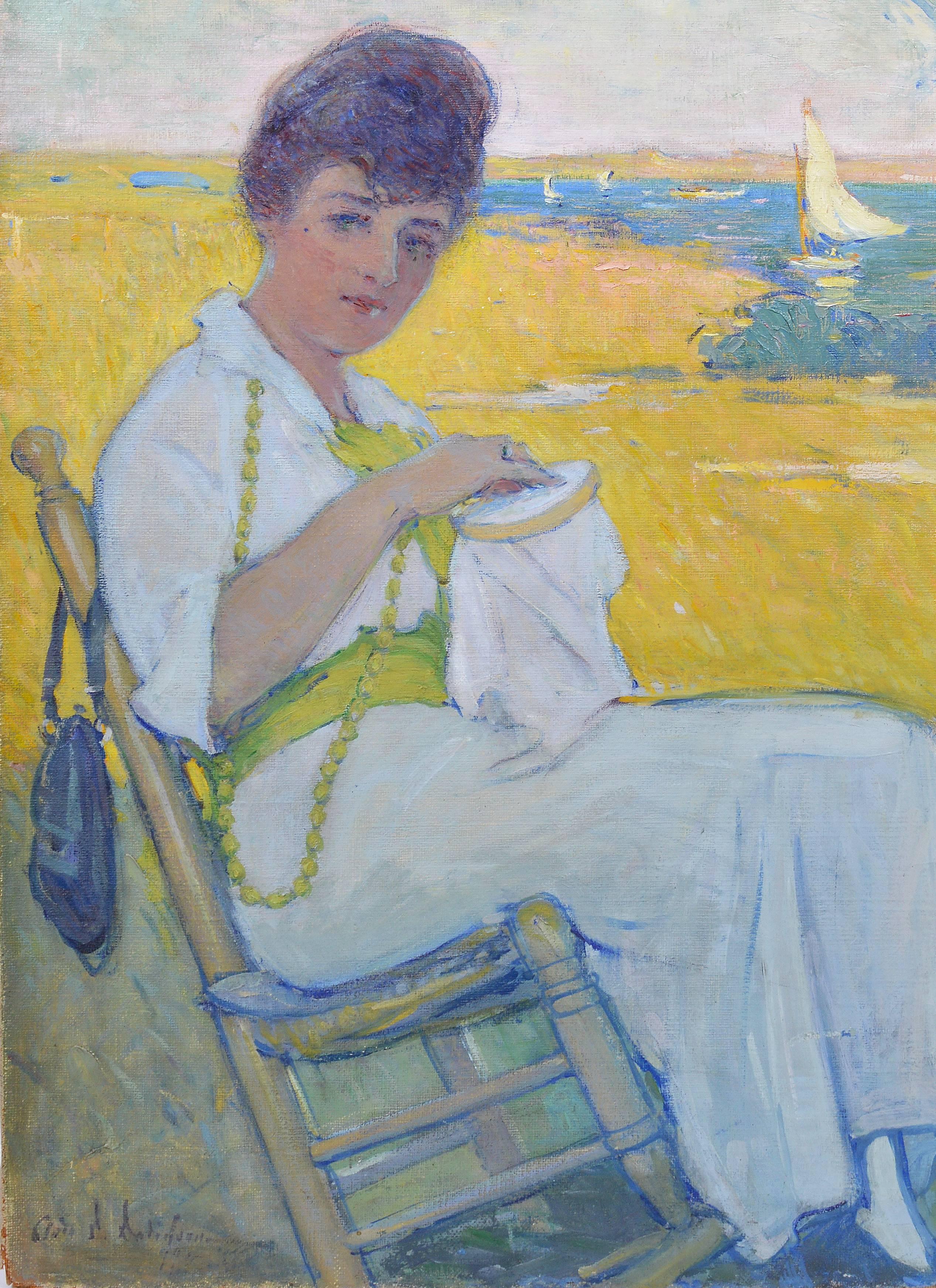 Clara Davidson Landscape Painting - Beauty by the Sea